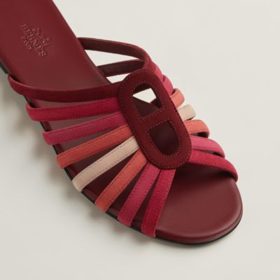Red - Hermès women's leather sandals and slides | Hermès USA
